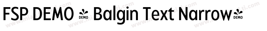 FSP DEMO - Balgin Text Narrow字体转换